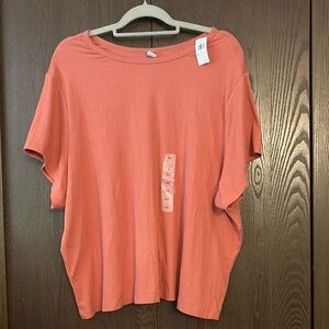 Old Navy Oversized Boxy Pink and Orange Tee